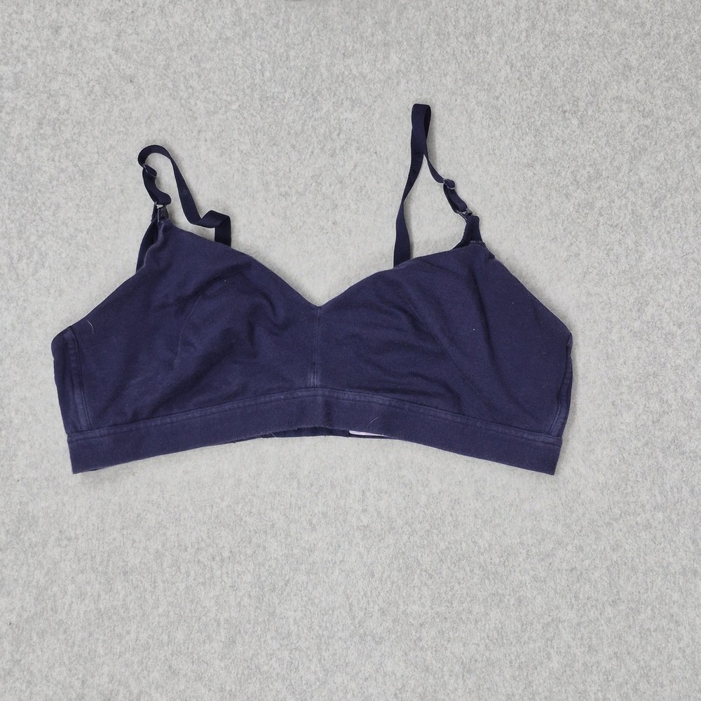 Savage x Fenty Women Bra 1X Navy Bralette Wireless Unlined Adjustable